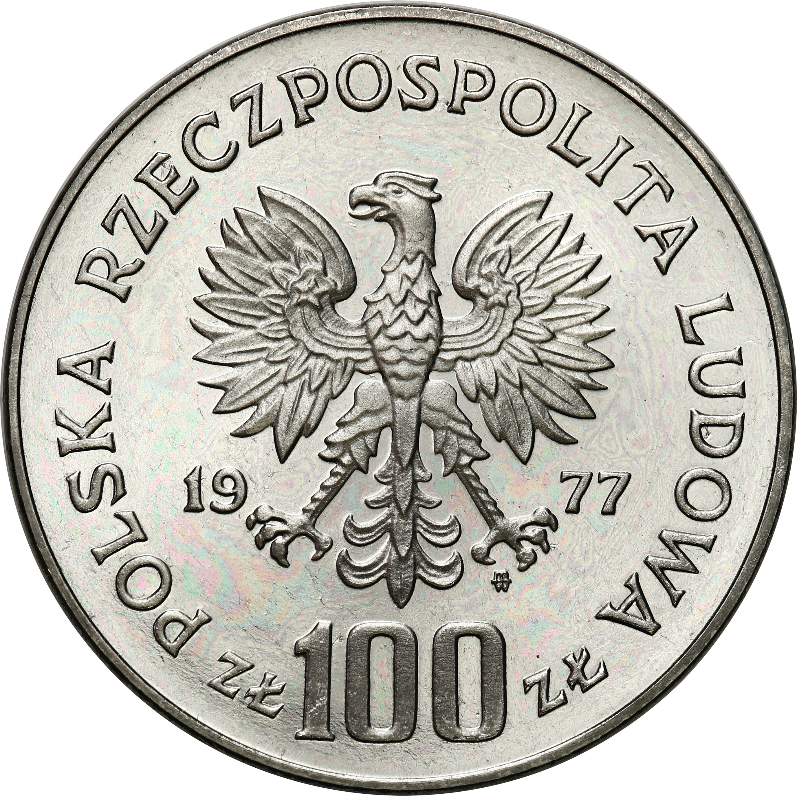 PRL. PRÓBA Nikiel 100 złotych 1977 – Władysław Reymont